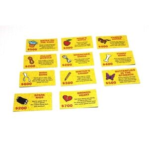 Hasbro Operation Board Game Replacement Parts Cards 2015 Yellow Green You Choose